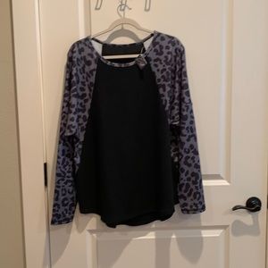 🐆 Leopard/Black long sleeve